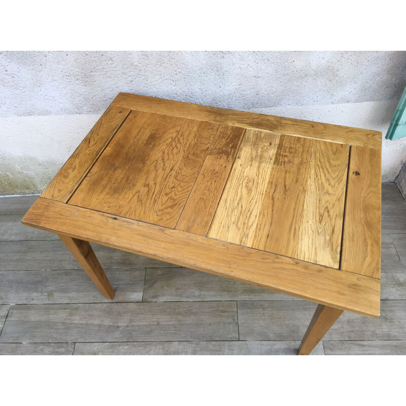 Vintage oak farm table, 1980