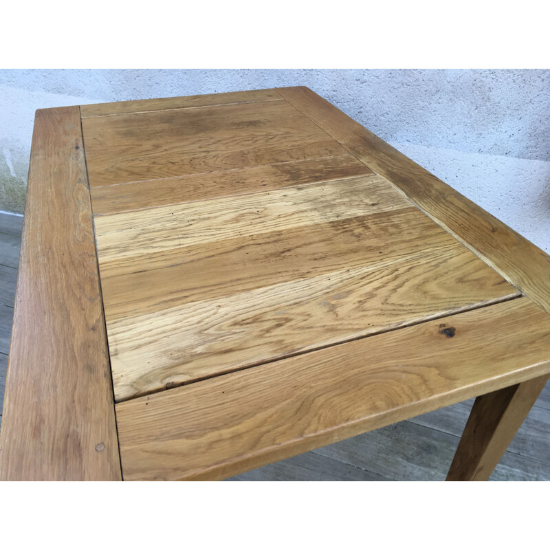 Vintage oak farm table, 1980