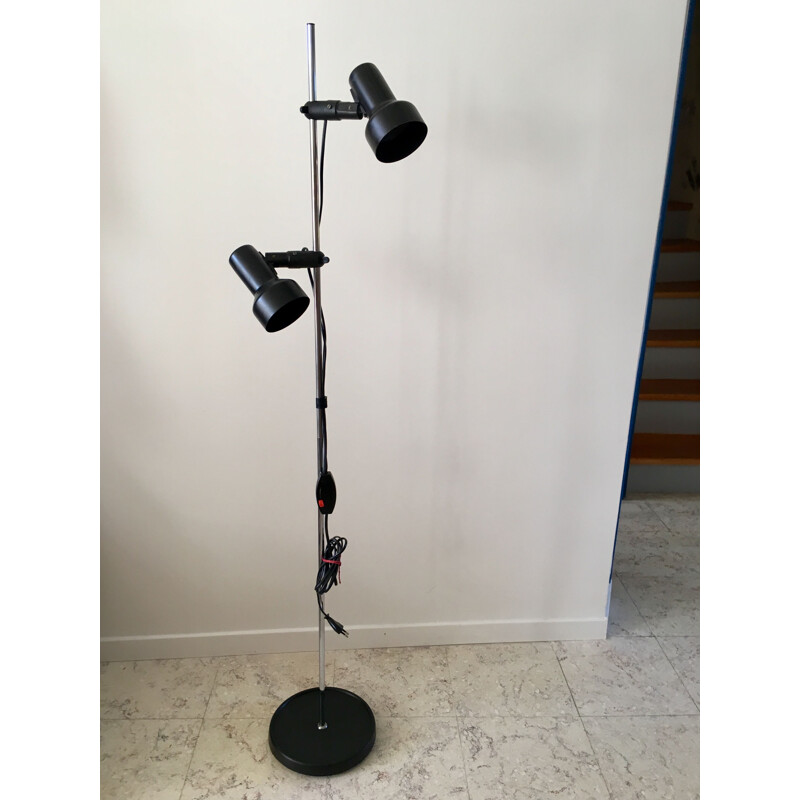 Vintage floor lamp with 2 removable spots, 1970