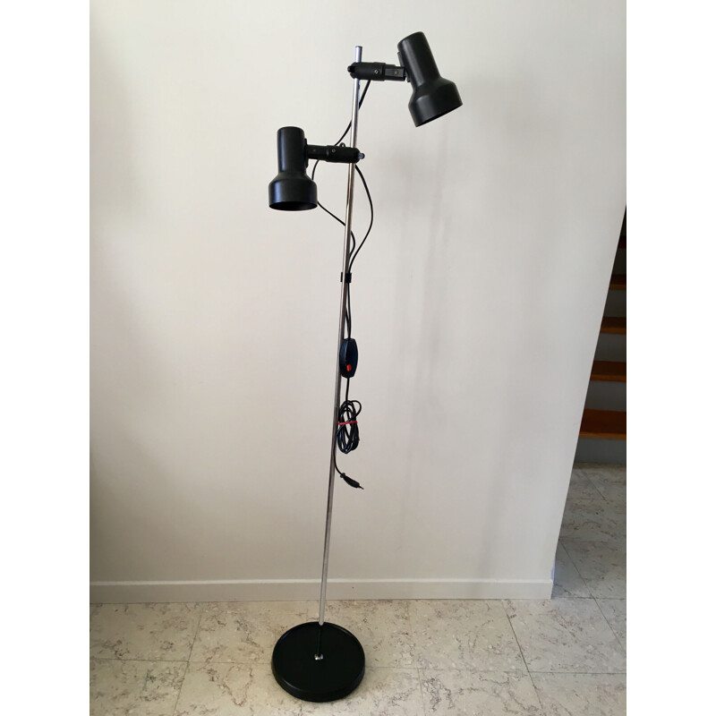 Vintage floor lamp with 2 removable spots, 1970
