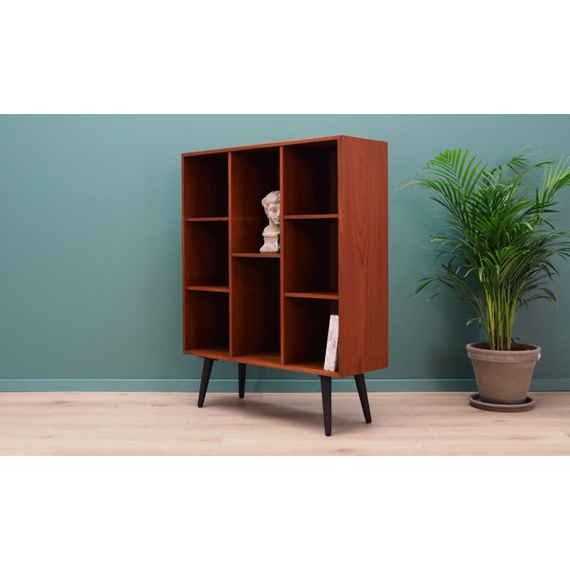 Teak danish vintage bookcase, 1970s