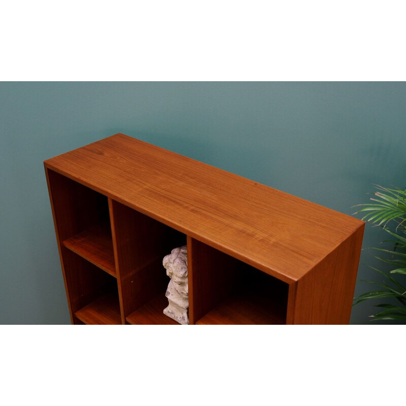 Teak danish vintage bookcase, 1970s