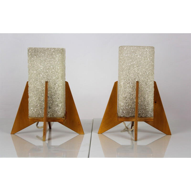 Set of 2 Rocket table lamps from Pokrok Zilina, 1970s