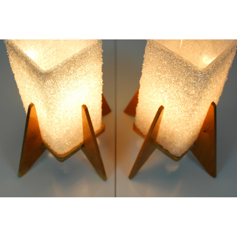 Set of 2 Rocket table lamps from Pokrok Zilina, 1970s