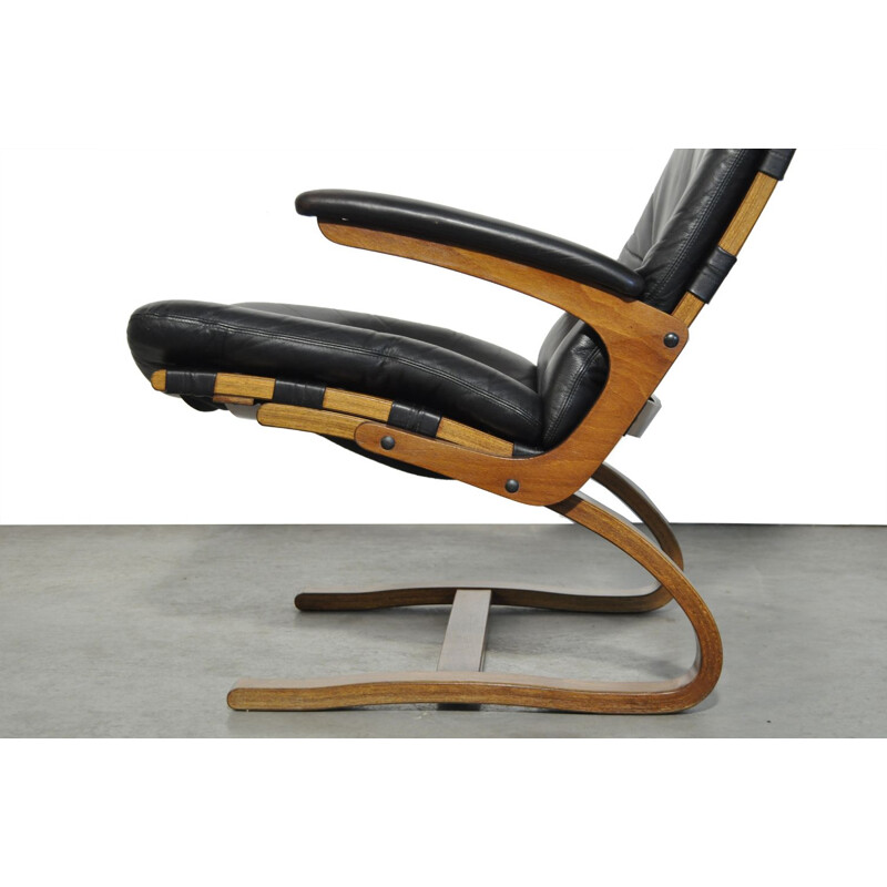 Plywood scandinavian vintage armchair by Ingmar Relling for Westnofa, 1960s