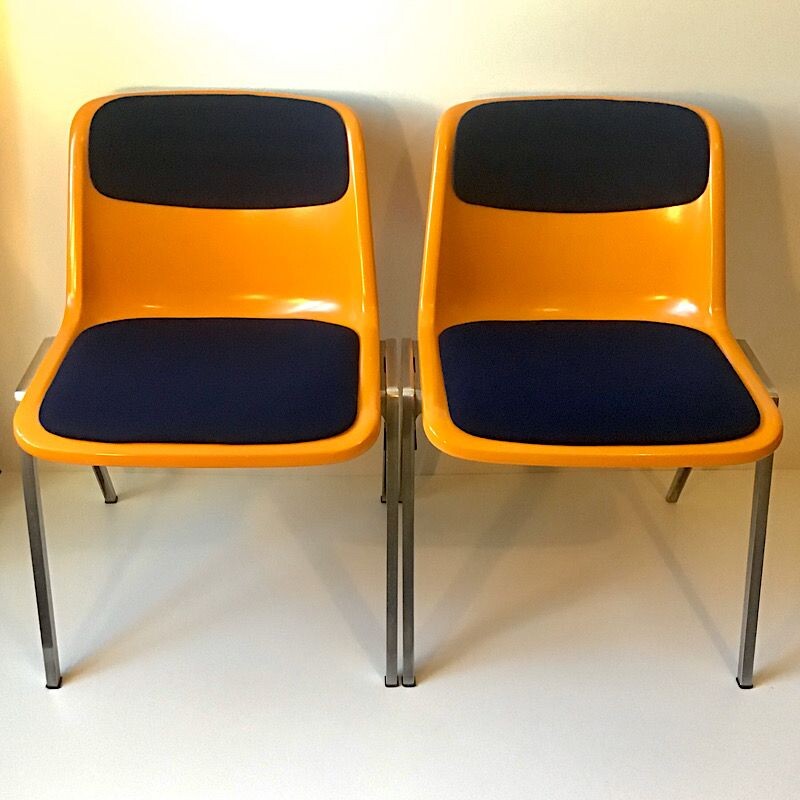 Set of 4 vintage dining chairs by Wilkhahn, 1970s