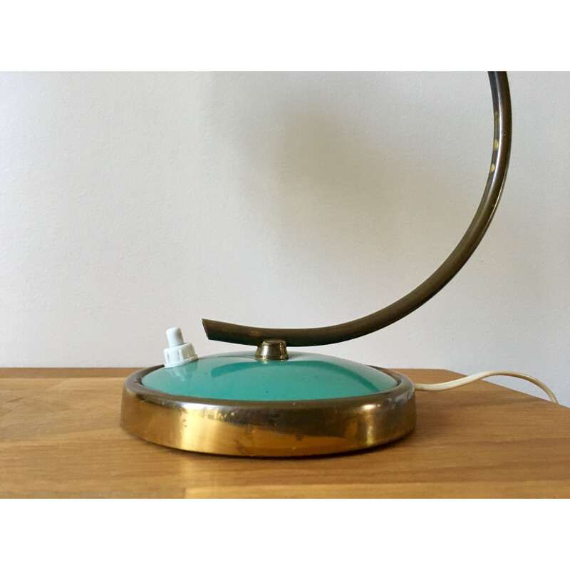 Vintage lamp in glass and brass, 1960s