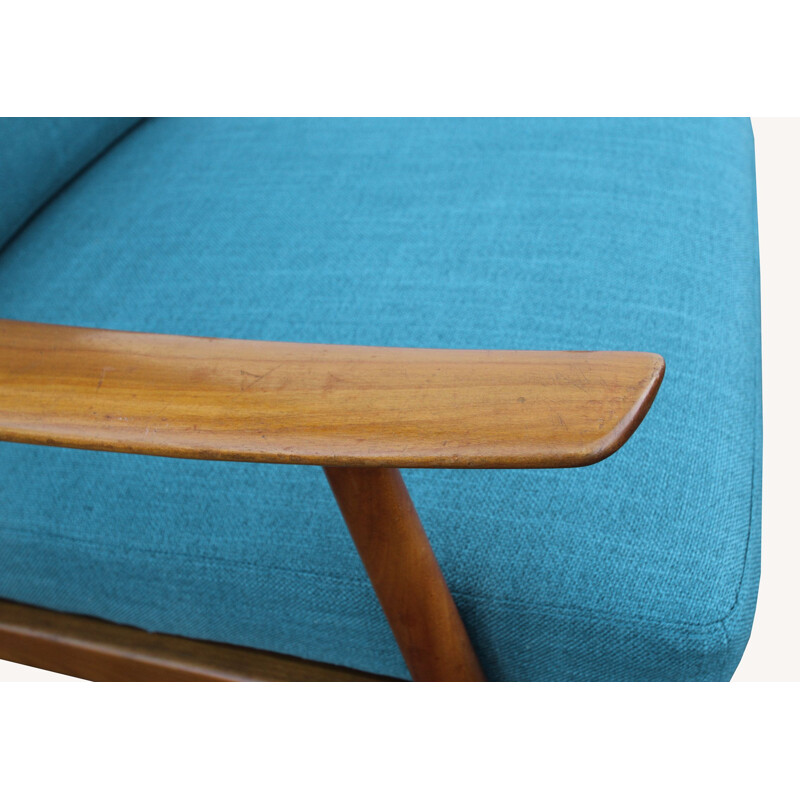 1950s armchair in cherrywood, Knoll Antimott