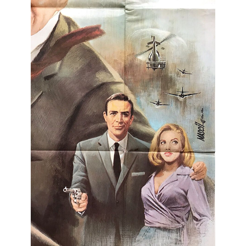 Affiche française originale vintage James Bond Goldfinger, 1960
