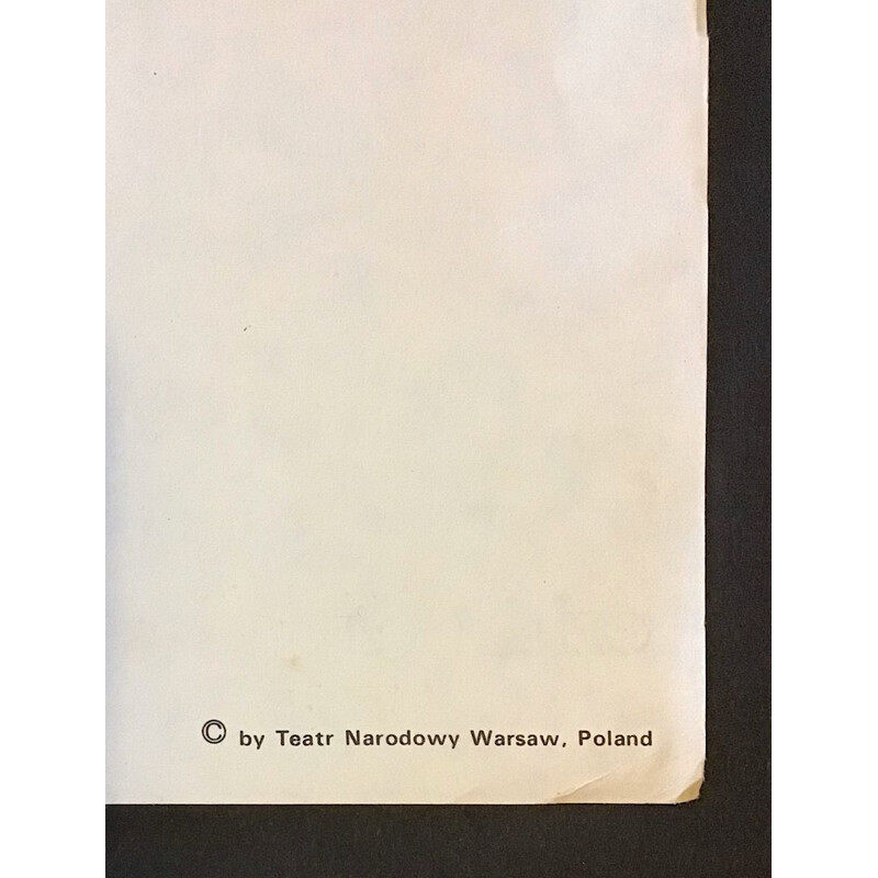 Manifesto teatrale originale polacco d'epoca di Henryk Tomaszewski, 1978