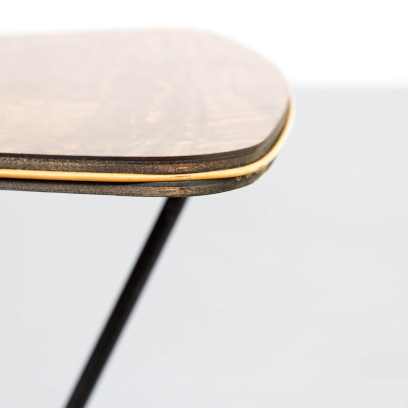 Set of 3 side tables triangle by Mathieu Mategot  for Artimeta
