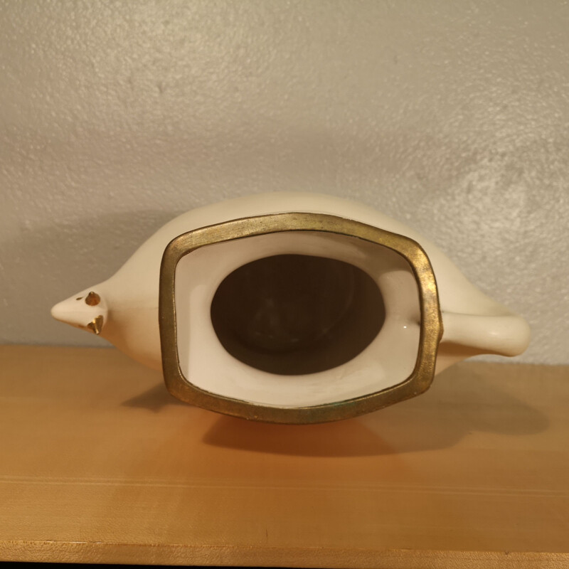 Vintage ceramic snail vase by Pierre Casenove