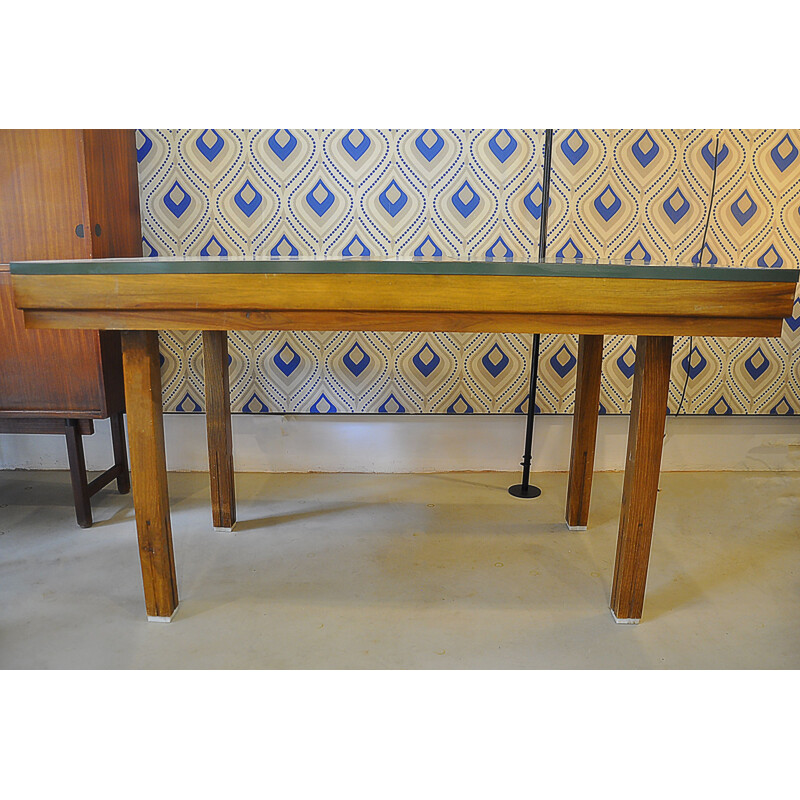 Vintage Italian handcraft table in formica and wood