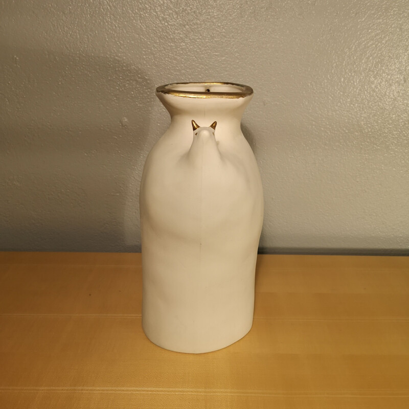 Vintage ceramic snail vase by Pierre Casenove