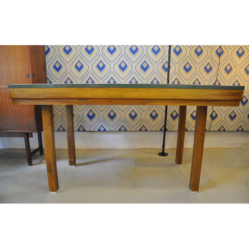 Vintage Italian handcraft table in formica and wood