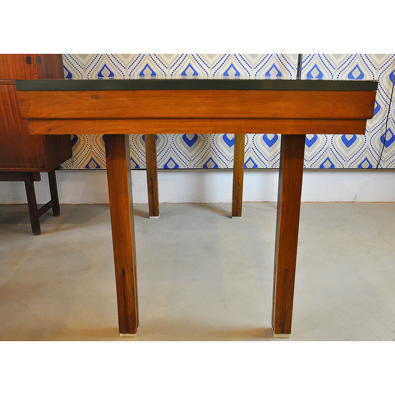 Vintage Italian handcraft table in formica and wood