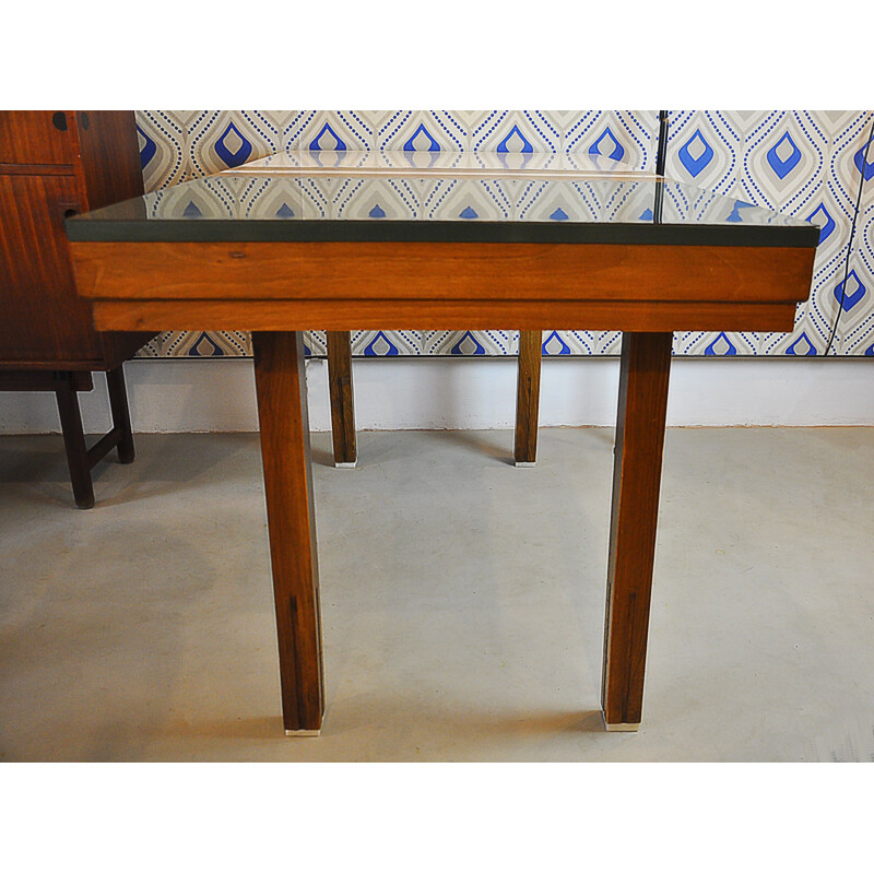 Vintage Italian handcraft table in formica and wood