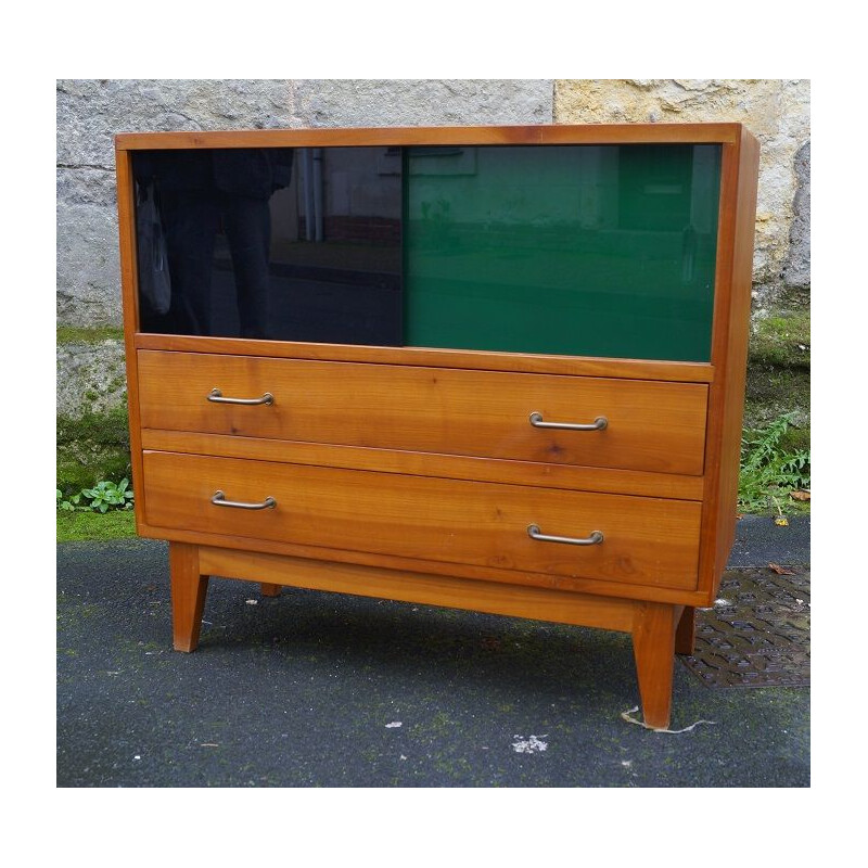 Vintage two-tone sideboard with drawers, 1950