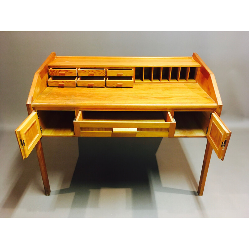 Vintage solid wood desk, Scandinavian design, 1960