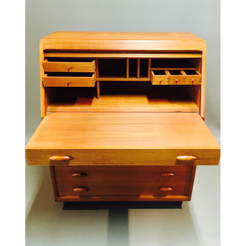 Buffet secrétaire vintage scandinave avec rangements modulables, 1950