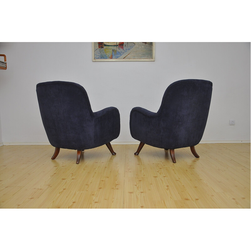 Vintage pair of Scandinavian Armchairs by Berga Möbler, 1940