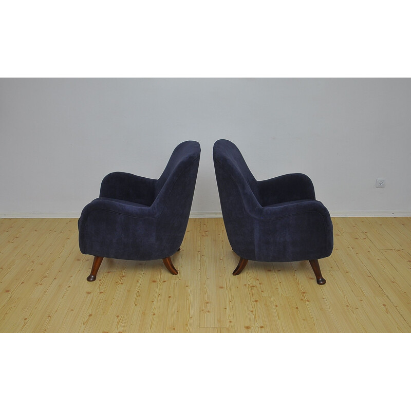 Vintage pair of Scandinavian Armchairs by Berga Möbler, 1940