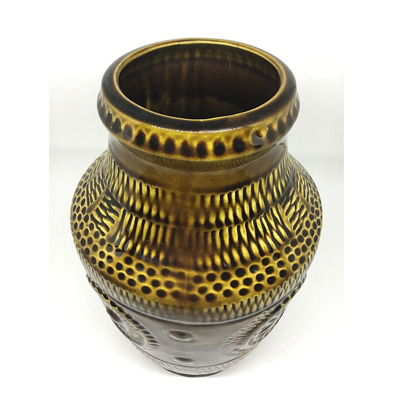 Vintage ceramic Bay vase, Germany 1960