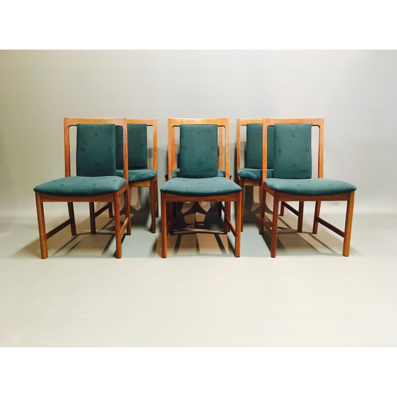 Set of 6 vintage chairs by Karl Erik Ekselius 1950