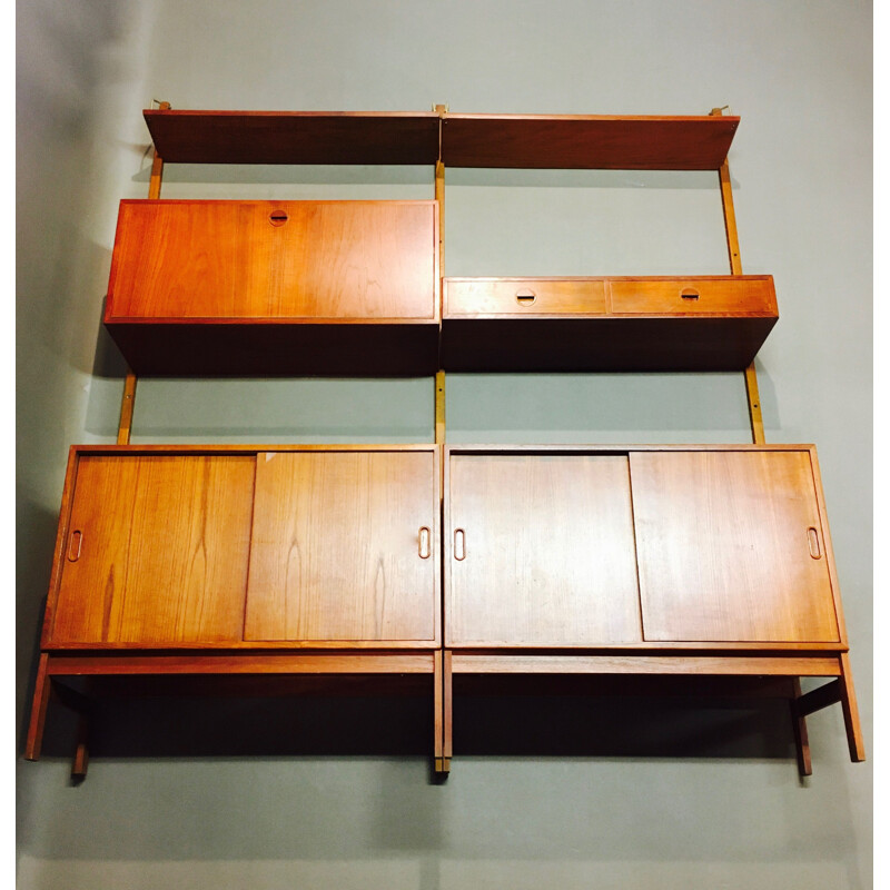 Scandinavian modular vintage shelf by Sorensen for H G Mobler 1950