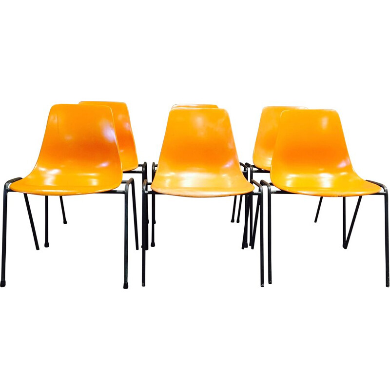 Set of 6 vintage chairs by Georg Leowald1960 