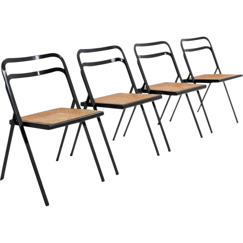 CIDUE folding chairs 1970s, set of 4