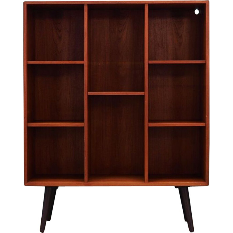 Teak danish vintage bookcase, 1970s