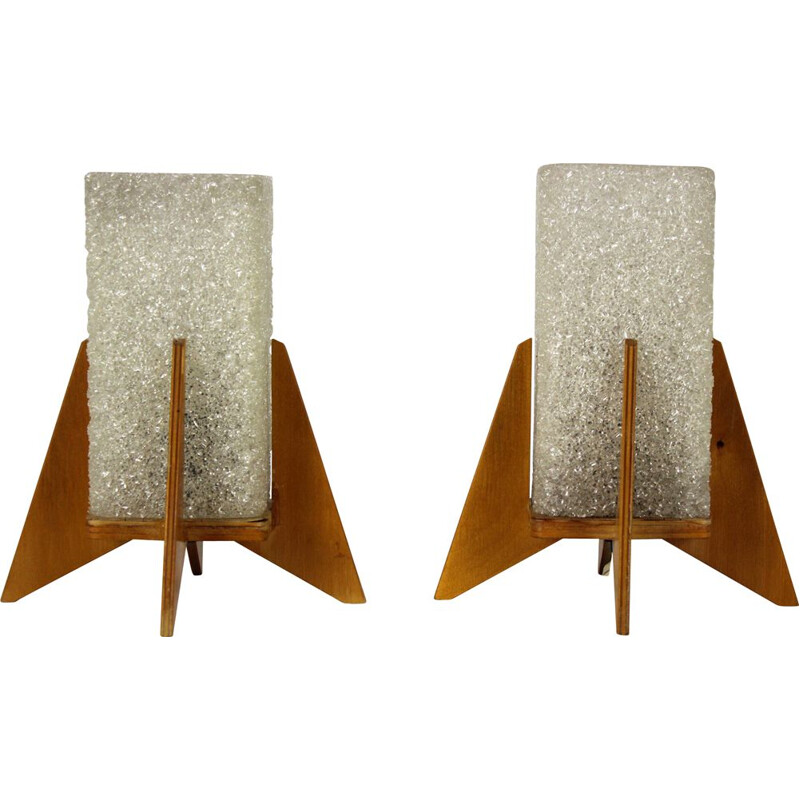 Set of 2 Rocket table lamps from Pokrok Zilina, 1970s