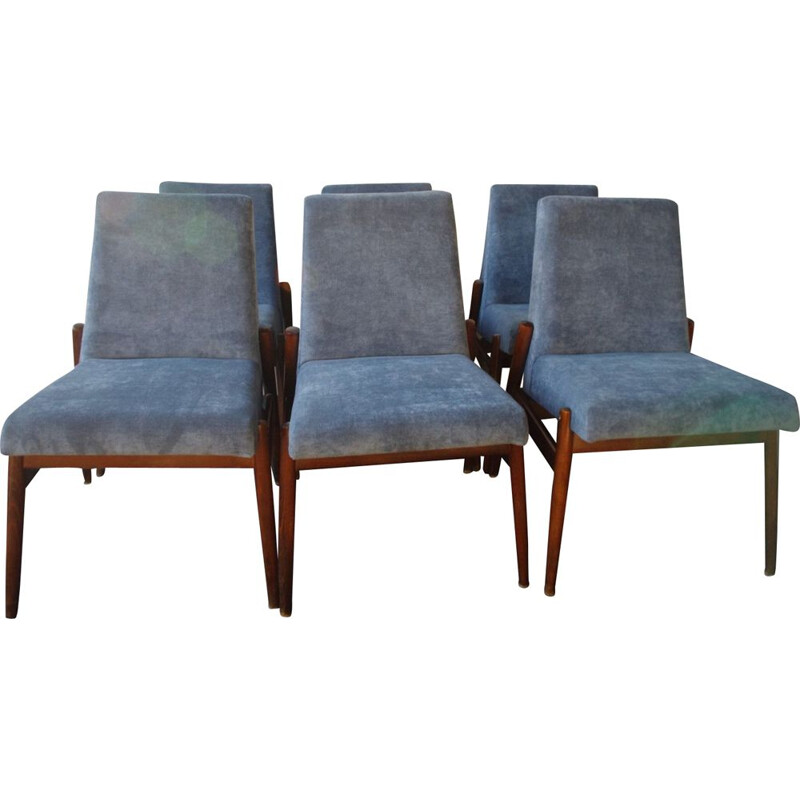 Set of six dining chairs, design from the 1960s