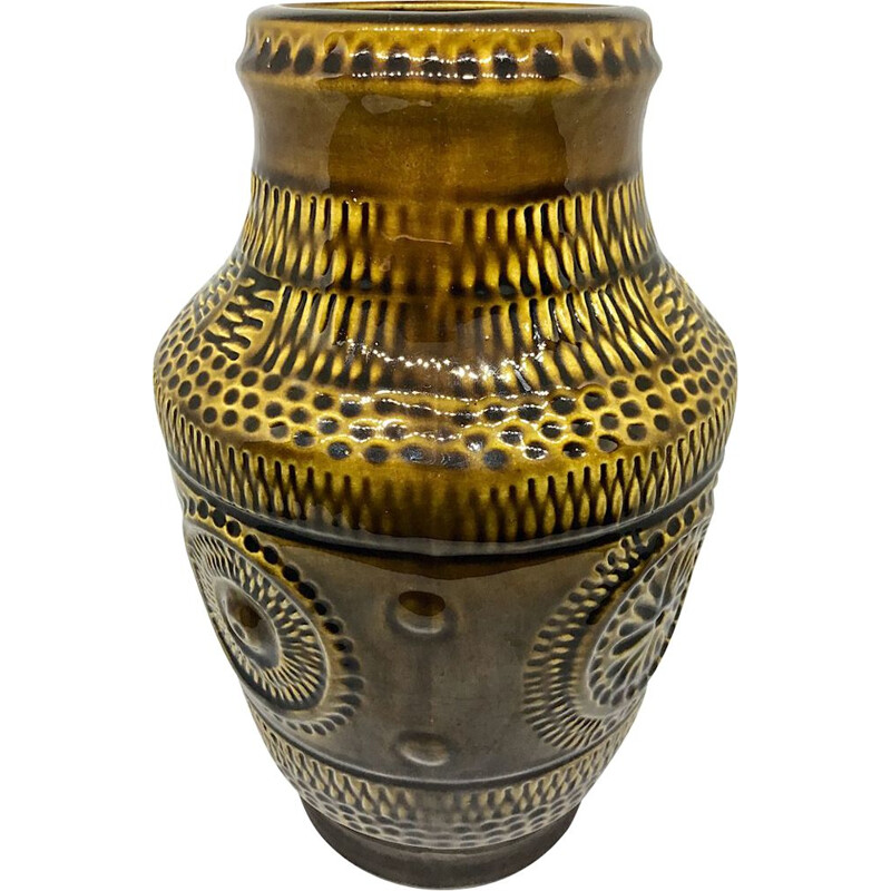 Vintage ceramic Bay vase, Germany 1960