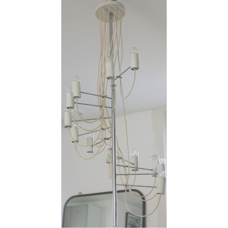 Vintage A16 chandelier by Alain Richard for Disderot, France 1958