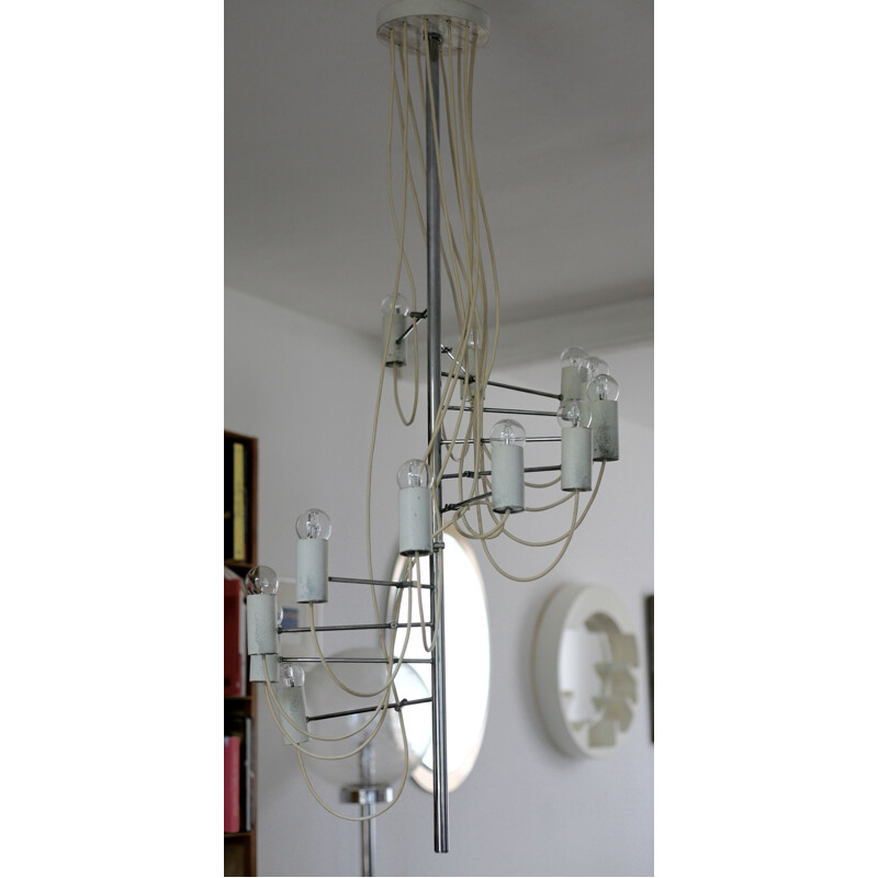 Vintage A16 chandelier by Alain Richard for Disderot, France 1958