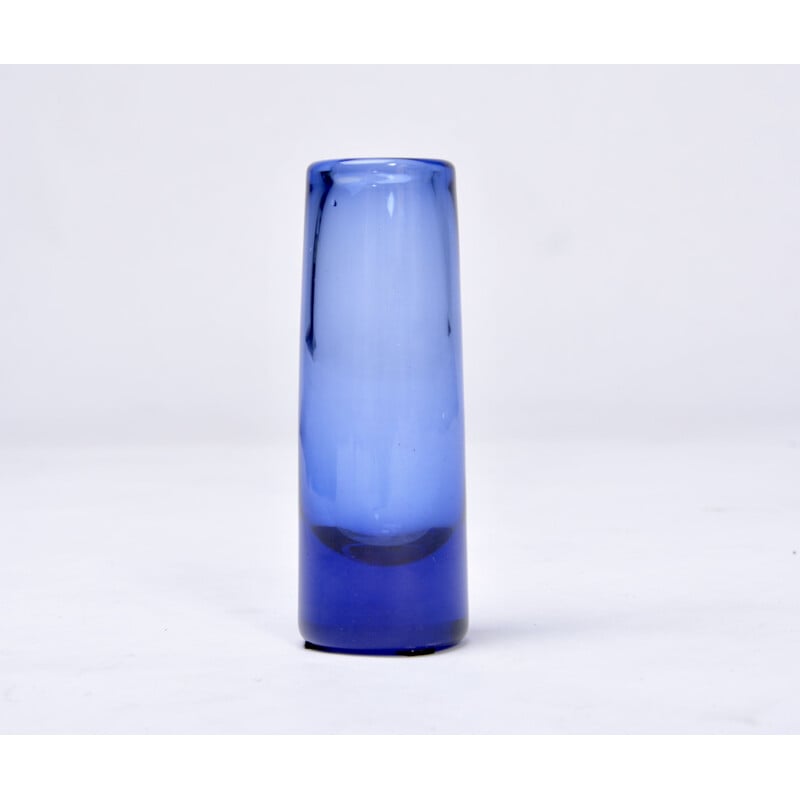 Vase vintage bleu "Labrador" de Per Lütken pour Holmegaard, 1958