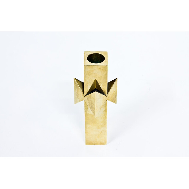 Swedish Brass Candlestick by Pierre Forssell