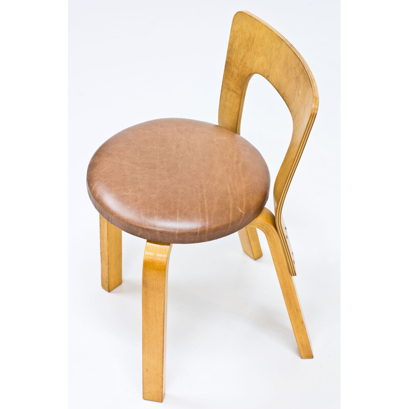 Set of 4 Model 65 vintage chairs by Alvar Aalto for Artek, 1970s