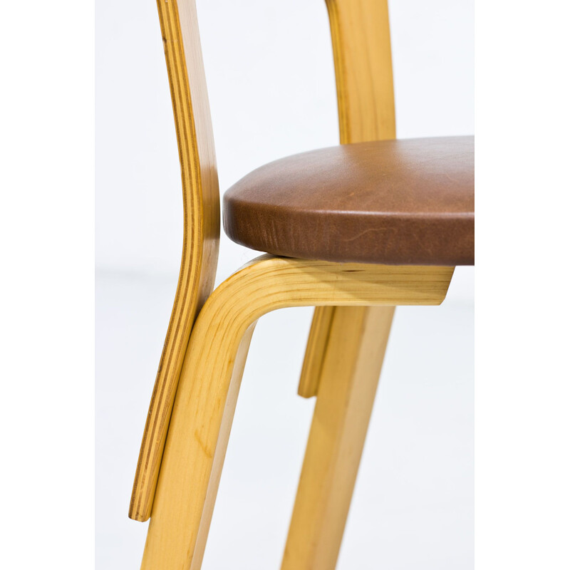 Set of 4 Model 65 vintage chairs by Alvar Aalto for Artek, 1970s