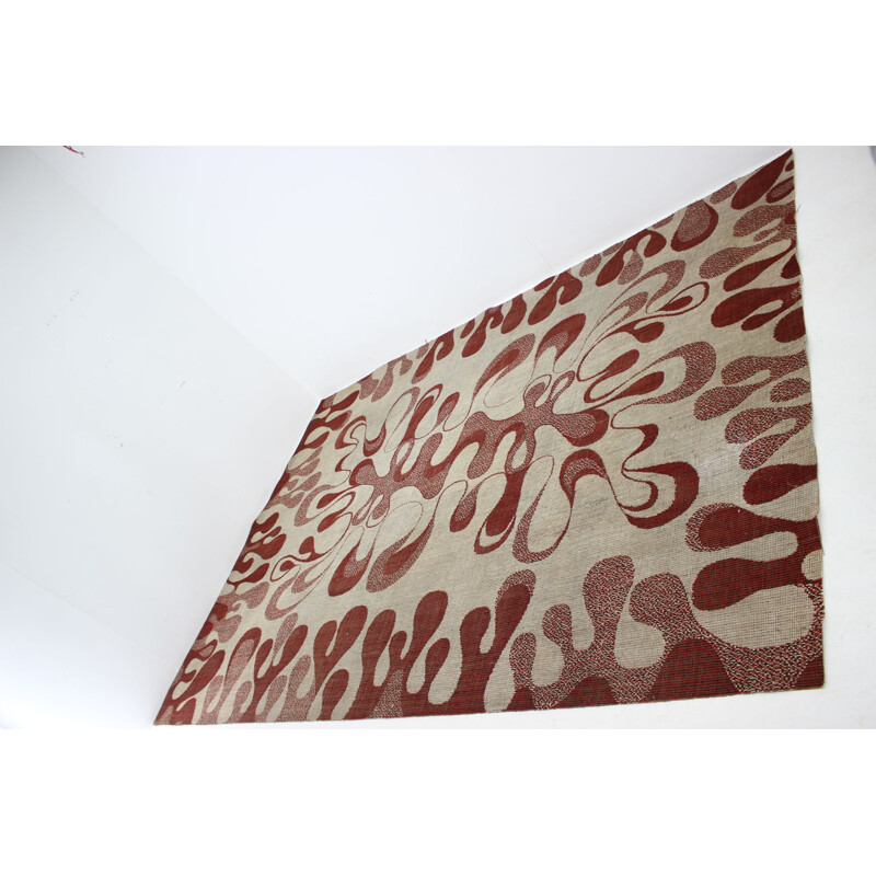 Vintage abstract organisch design tapijt, 1960