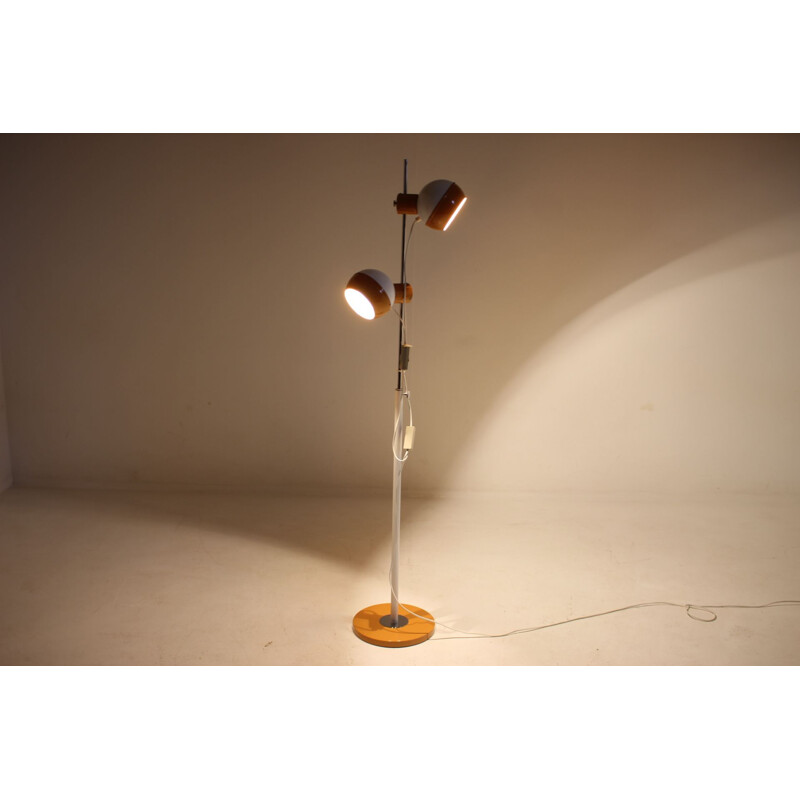 1970s Magnetic Double Eye Ball Floor Lamp, CzechoslovakiaLamp, Czechoslovakia