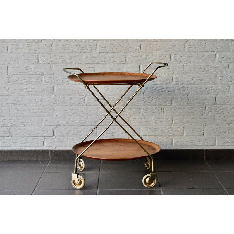 Teak vintage trolley by J.H Fabriken, Sweden, 1960s