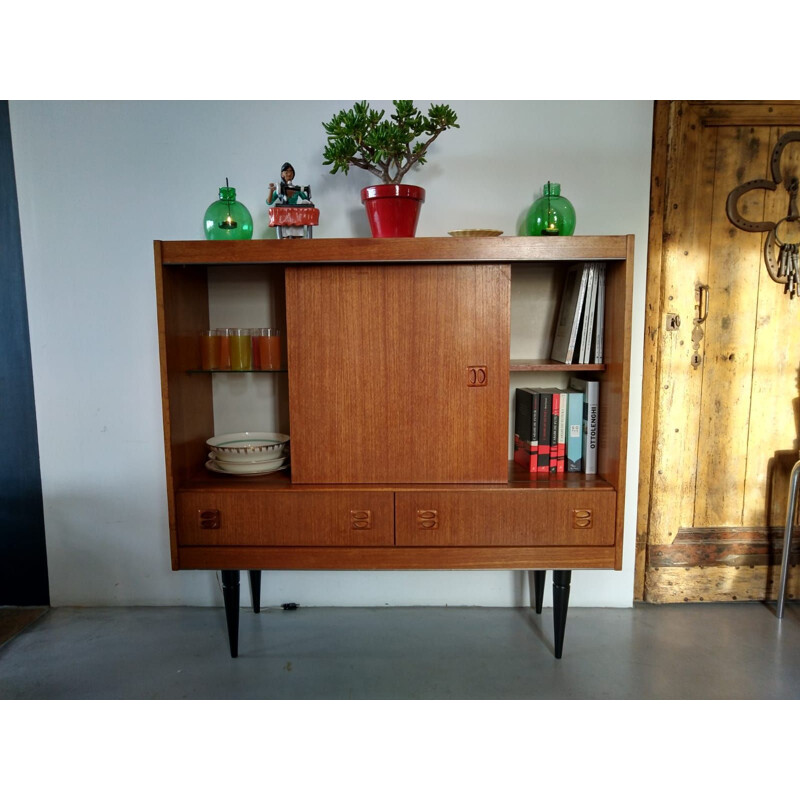 Vintage scandinavian style showcase cabinet, 1960