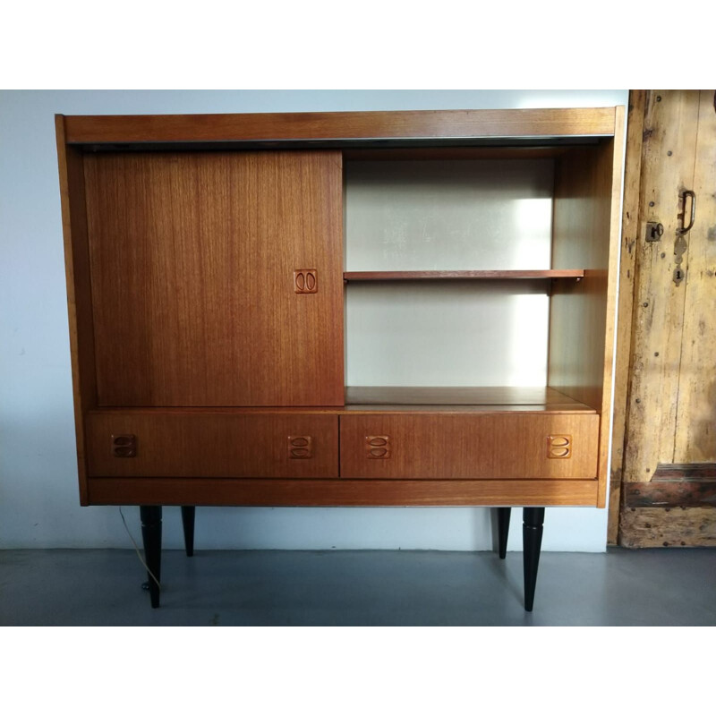 Vintage scandinavian style showcase cabinet, 1960