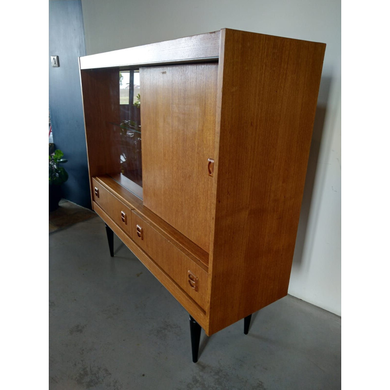 Vintage scandinavian style showcase cabinet, 1960