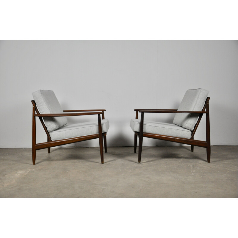 Set of 2 vintage scandinavian armchairs, 1960s