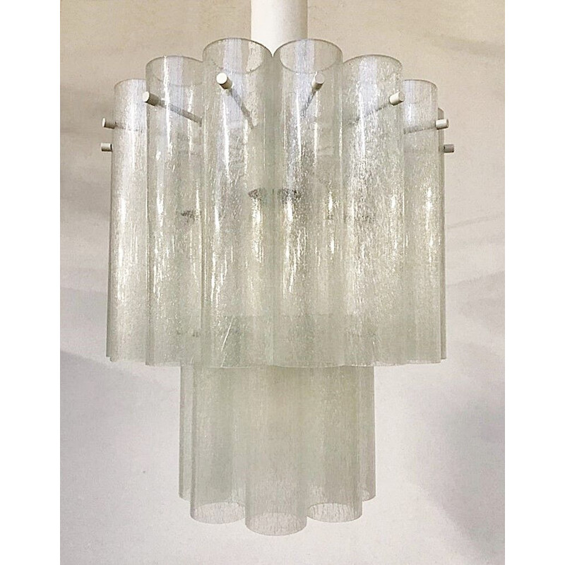 Lámpara de cristal italiana de época