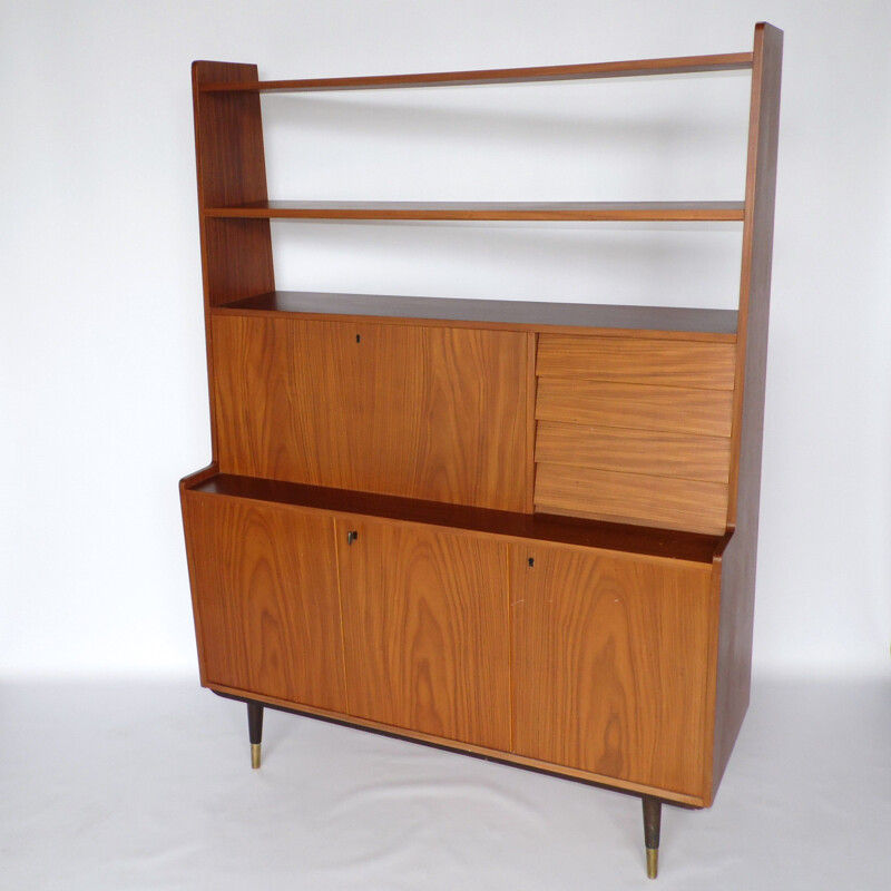 Vintage Scandinavian teak bookcase, 1960s